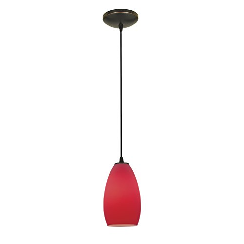 Champagne One Light Glass Pendant with Cord - 5