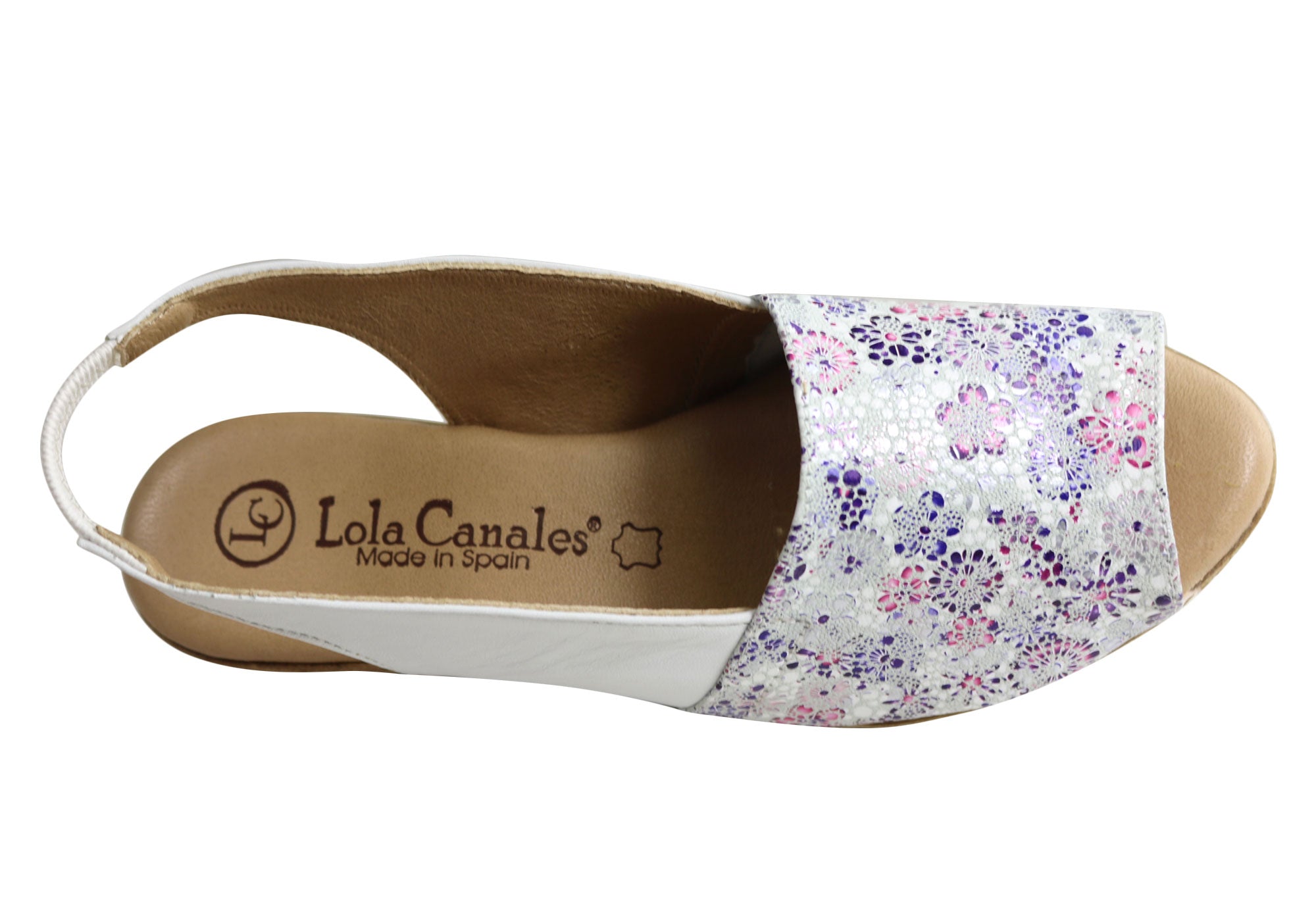 Lola Canales Loreta Women's Comfort Leather Wedge Sandals - Handmade in Spain - Perfect for Summer, Beach, and Casual Outings