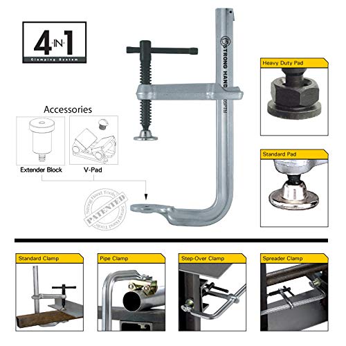 UP205-C3 Heavy Duty Bar Clamp - 12 Inch Clamping Capacity, Steel Construction for Woodworking, DIY Projects & Home Repairs - Perfect for Cabinet Making, Furniture Assembly and Workshop Use