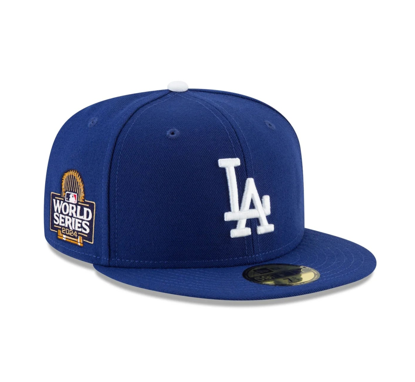 New Era 59Fifty Authentic MLB Los Angeles Dodgers 2024 World Series Patch Snapback Hat - Royal Blue - Official Licensed Baseball Cap for Men & Women - Perfect for Games, Collecting & Streetwear Fashion