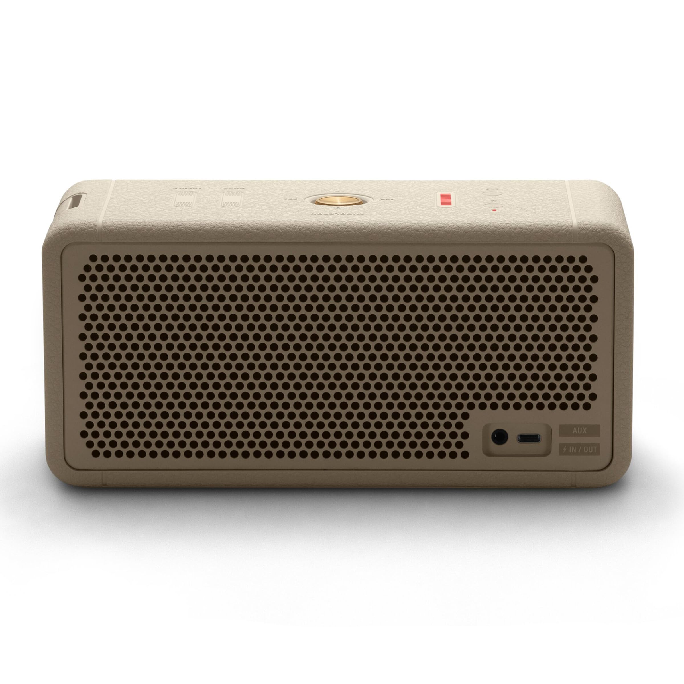 Marshall Middleton Portable Bluetooth Speaker - Wireless Outdoor Speaker with Rich Bass, 20+ Hours Playtime, IP67 Waterproof, Cream - Perfect for Camping, Beach, Pool Parties & Travel