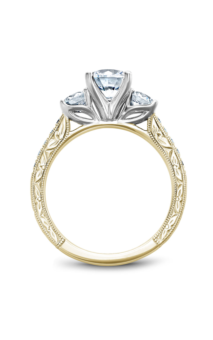 Noam Carver 3 Stone Diamond Engagement Ring - 14K White Gold Wedding Band for Women, Classic Solitaire Bridal Jewelry Gift for Her - Perfect for Proposals, Anniversaries & Special Occasions