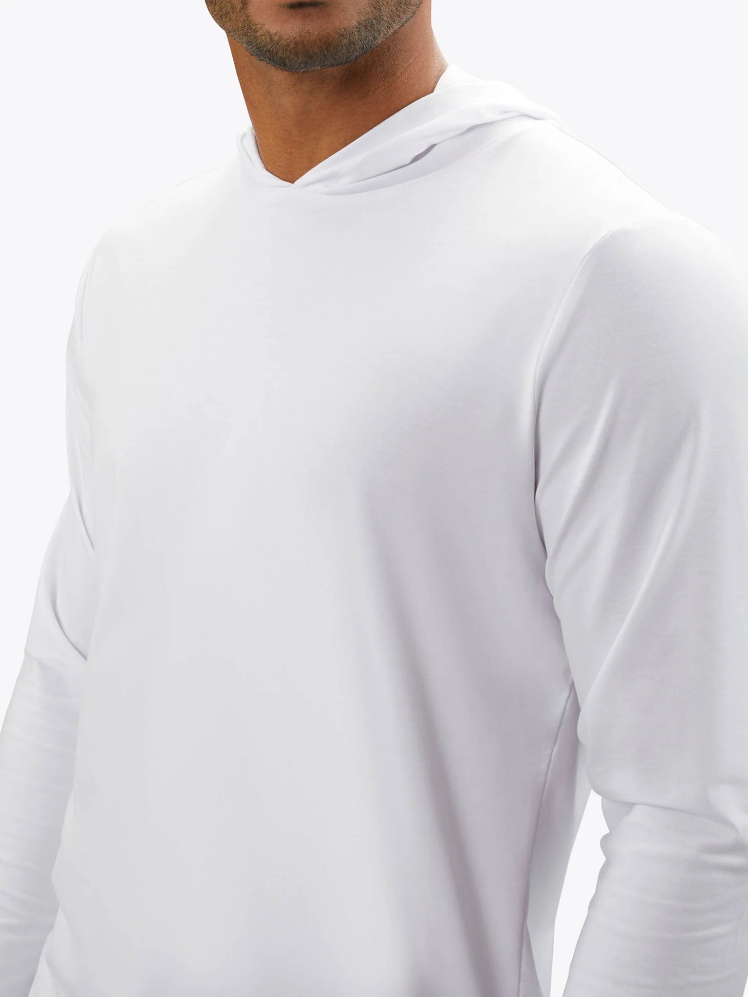Stylish AO Long Sleeve Hooded T-Shirt with Curved Hem | Women's Fashion Top for Casual Wear, Street Style & Layering