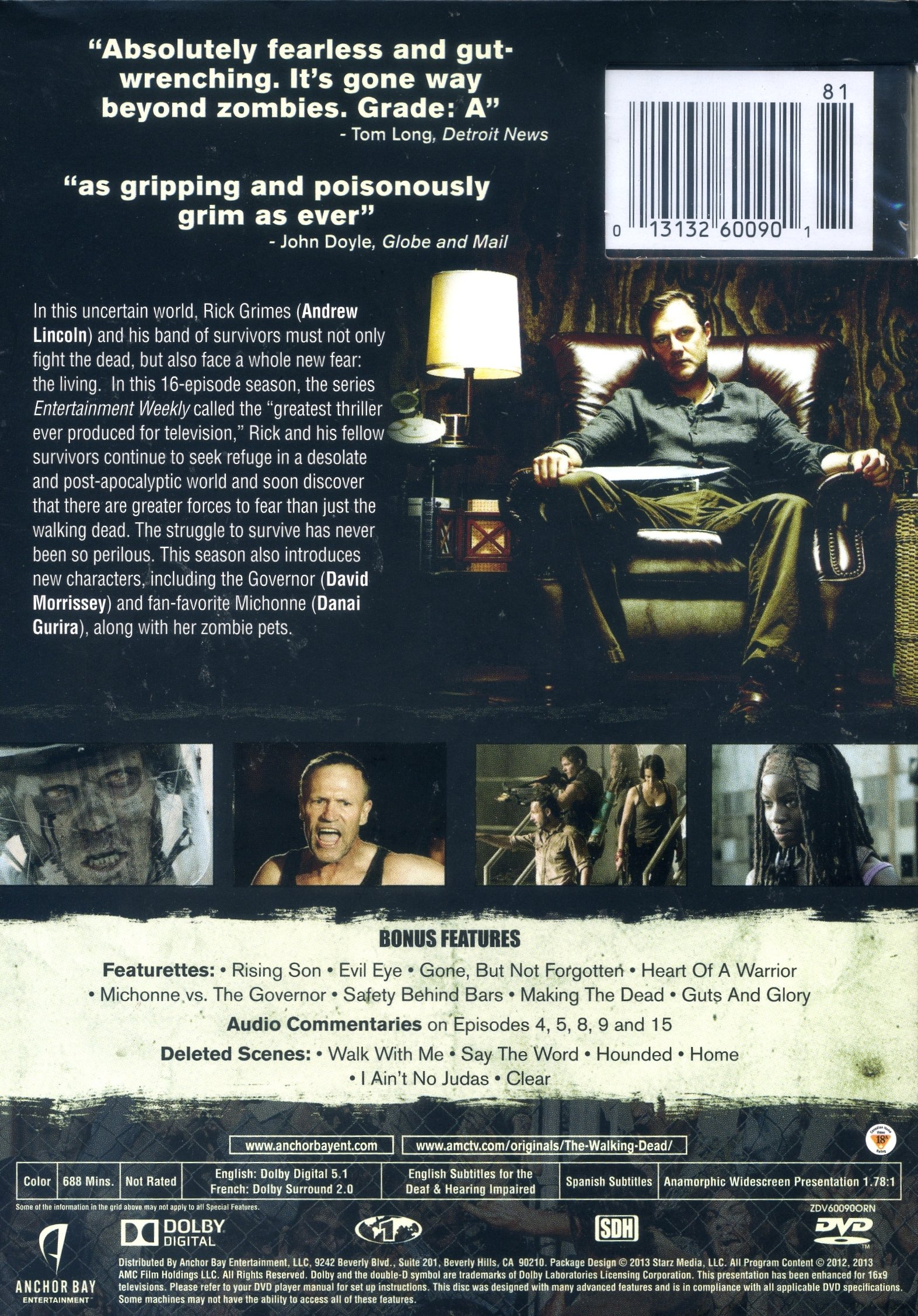 The Walking Dead: Season 3 DVD - Complete TV Show Series Box Set | Zombie Apocalypse Drama | Perfect for Horror Fans & Collectors | Great for Movie Nights & Gifts