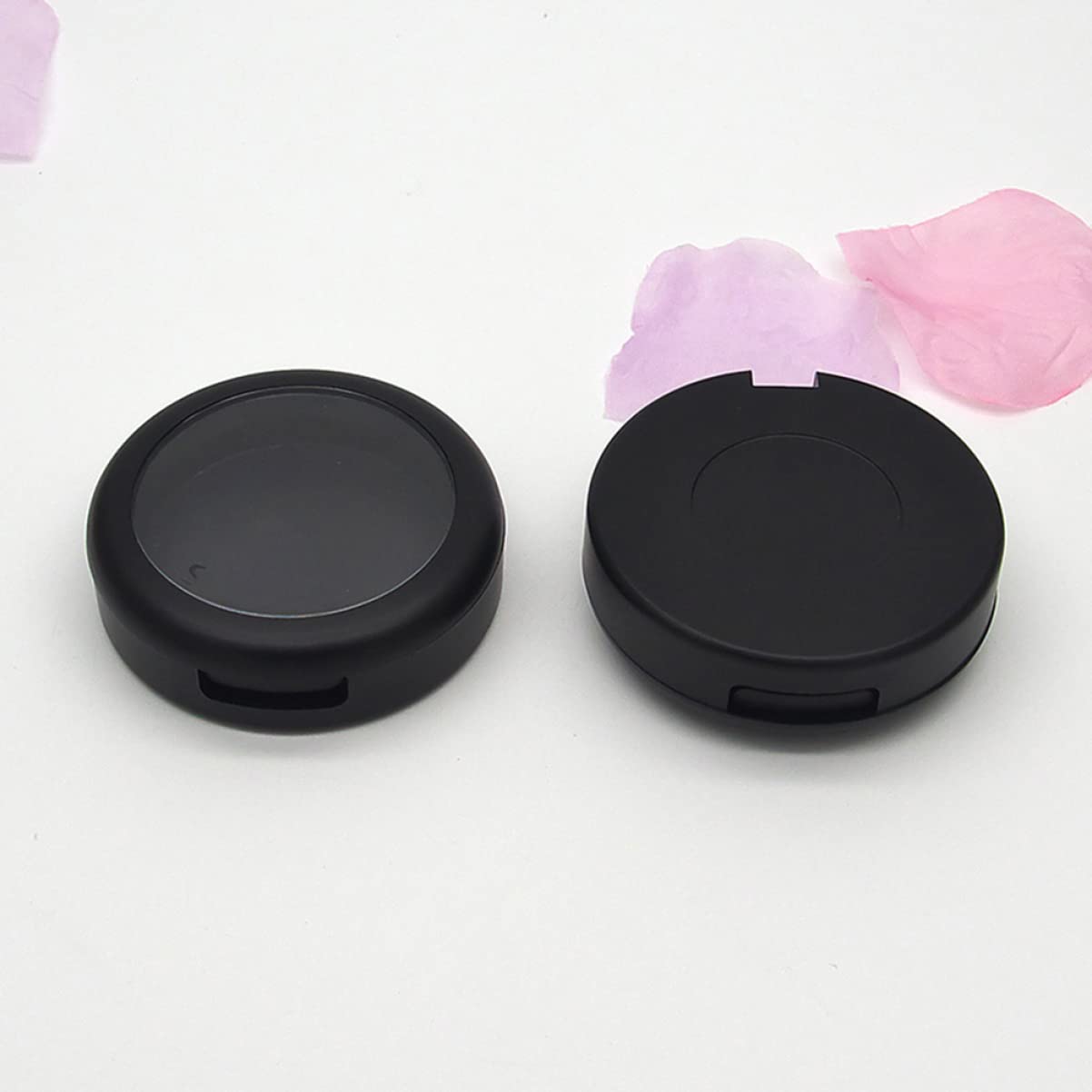Beaupretty 2-Pack Round Refillable Travel-Size Plastic Cosmetic Containers - Leakproof & Odorless for Blush, Creams & Liquids | Perfect for Makeup Travel Kit & Daily Beauty Storage