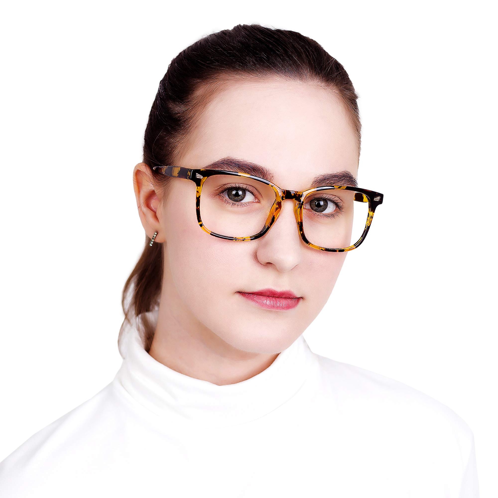LifeArt Bifocal Reading Glasses with Round Lenses - Blue Light Blocking, Anti Glare Computer Glasses for Women & Men (Yellow Tortoise, +0.00/+1.25) - Perfect for Gaming, TV Watching & Digital Screen Use