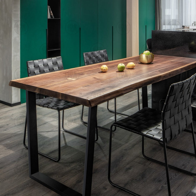 Jasper Live Edge Dining Table - Solid Wood, 4 Color Options - Perfect for Rustic, Farmhouse & Modern Dining Rooms