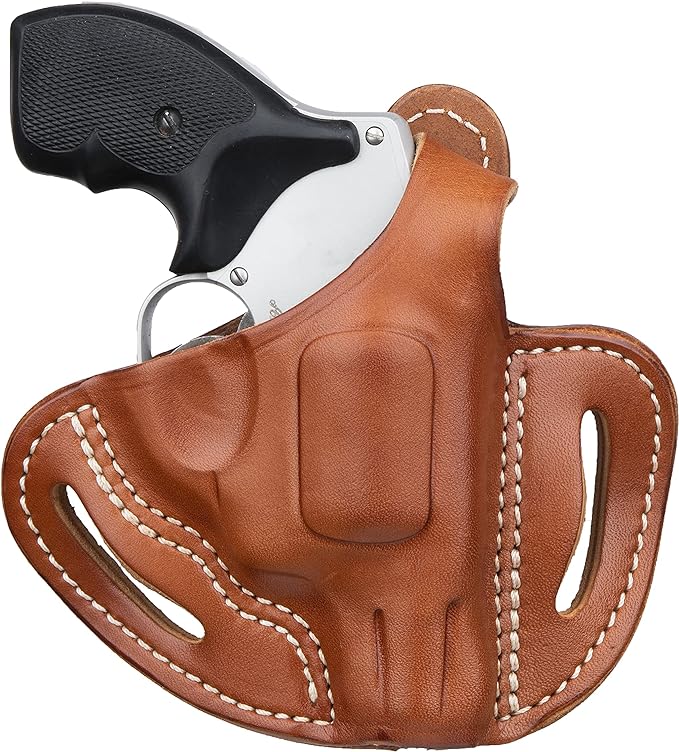 1791 Gunleather J Frame Revolver Holster with Thumb Break - OWB Concealed Carry Holster for Right Hand - Premium Leather Gun Holster for Revolvers - Perfect for Everyday Carry, Range Training & Outdoor Activities