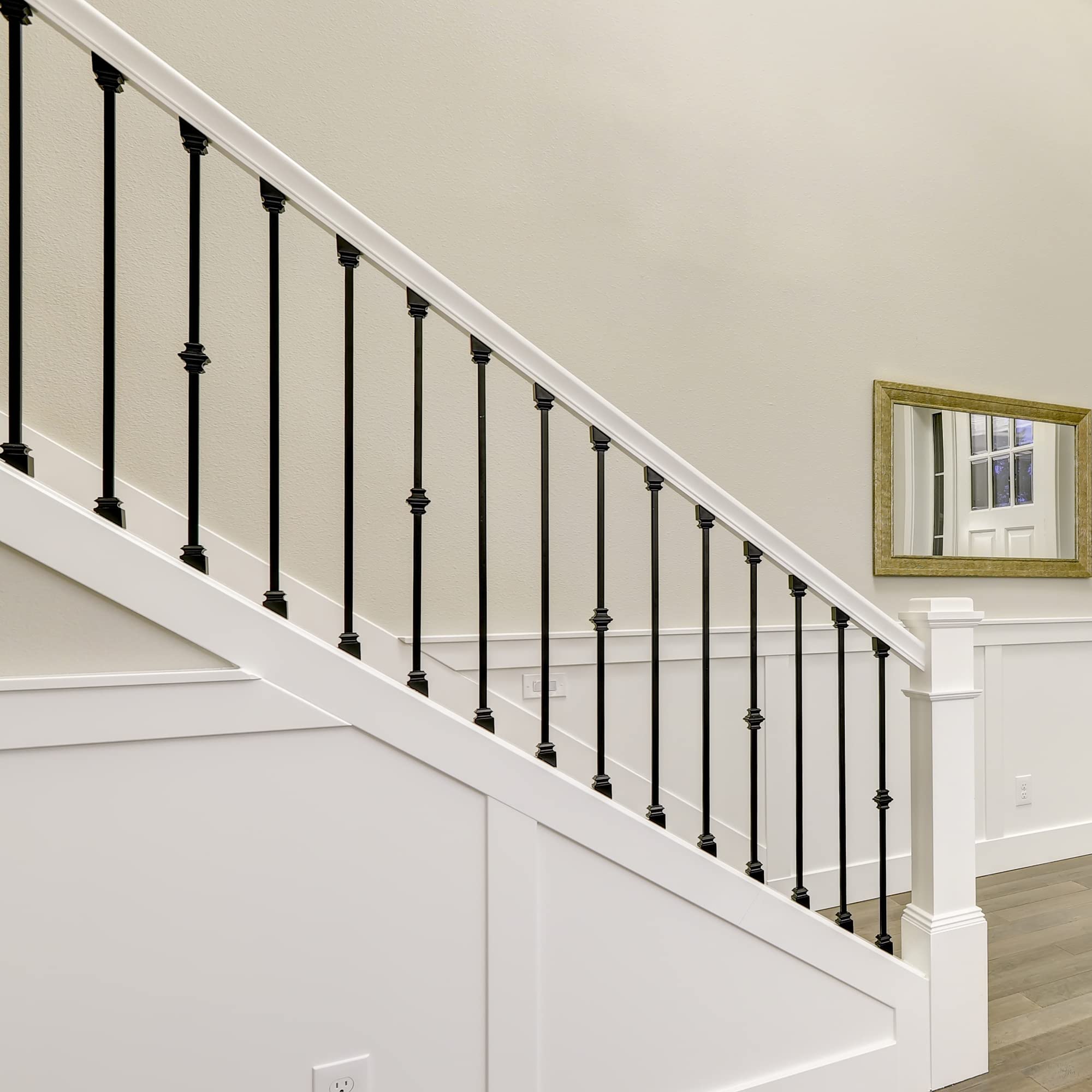 Nuvo Iron SQI1C-MP12 Black Interior Baluster - Durable Staircase Railing for Modern Homes & Office Spaces