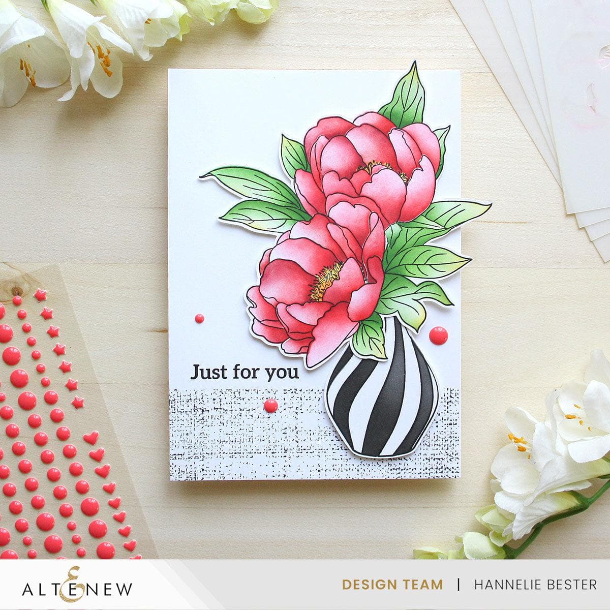 Build a Garden: Lovely Rose Peony & Add-on Die Bundle for DIY Scrapbooking, Card Making, and Paper Crafting Projects