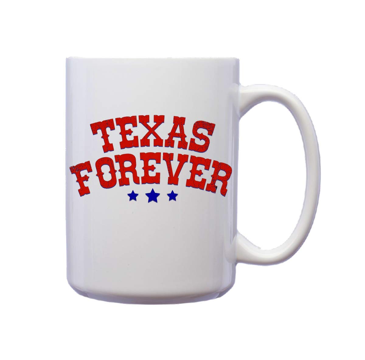 Texas Forever Novelty Ceramic Coffee Mug - 15oz Durable Travel Mug with Handle, Perfect for Home, Office & Camping - Great Gift for Texans & Cowboy Fans