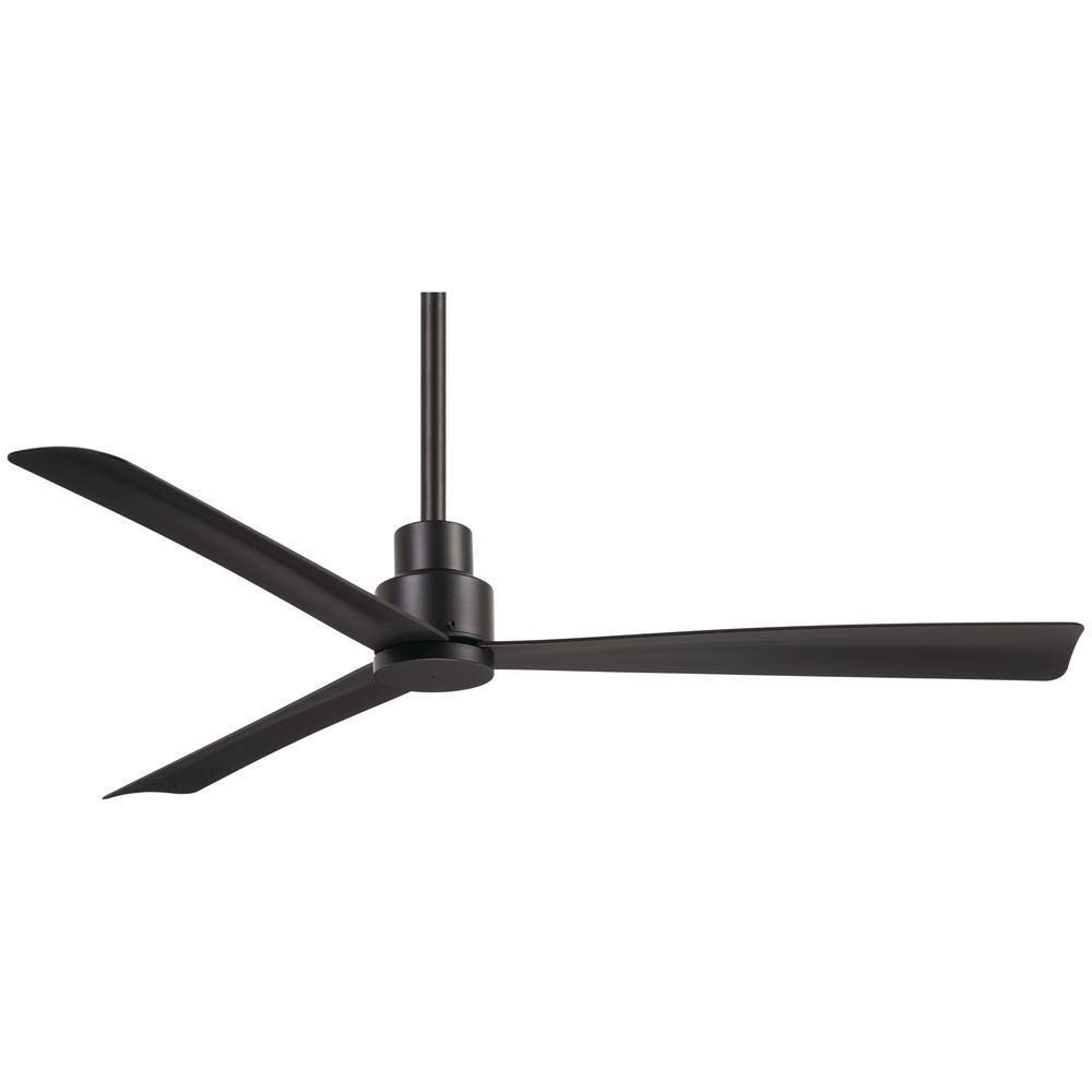 Minka Aire Simple 52 Inch Indoor Outdoor Ceiling Fan with Remote Control - Coal Finish - Perfect for Patio, Bedroom & Living Room Cooling