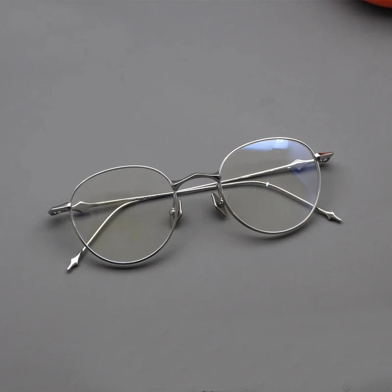 Stylish Black Titanium Oval Round Eyeglasses for Women - Lightweight & Durable Full Rim Frames - Perfect for Work, Reading & Everyday Fashion