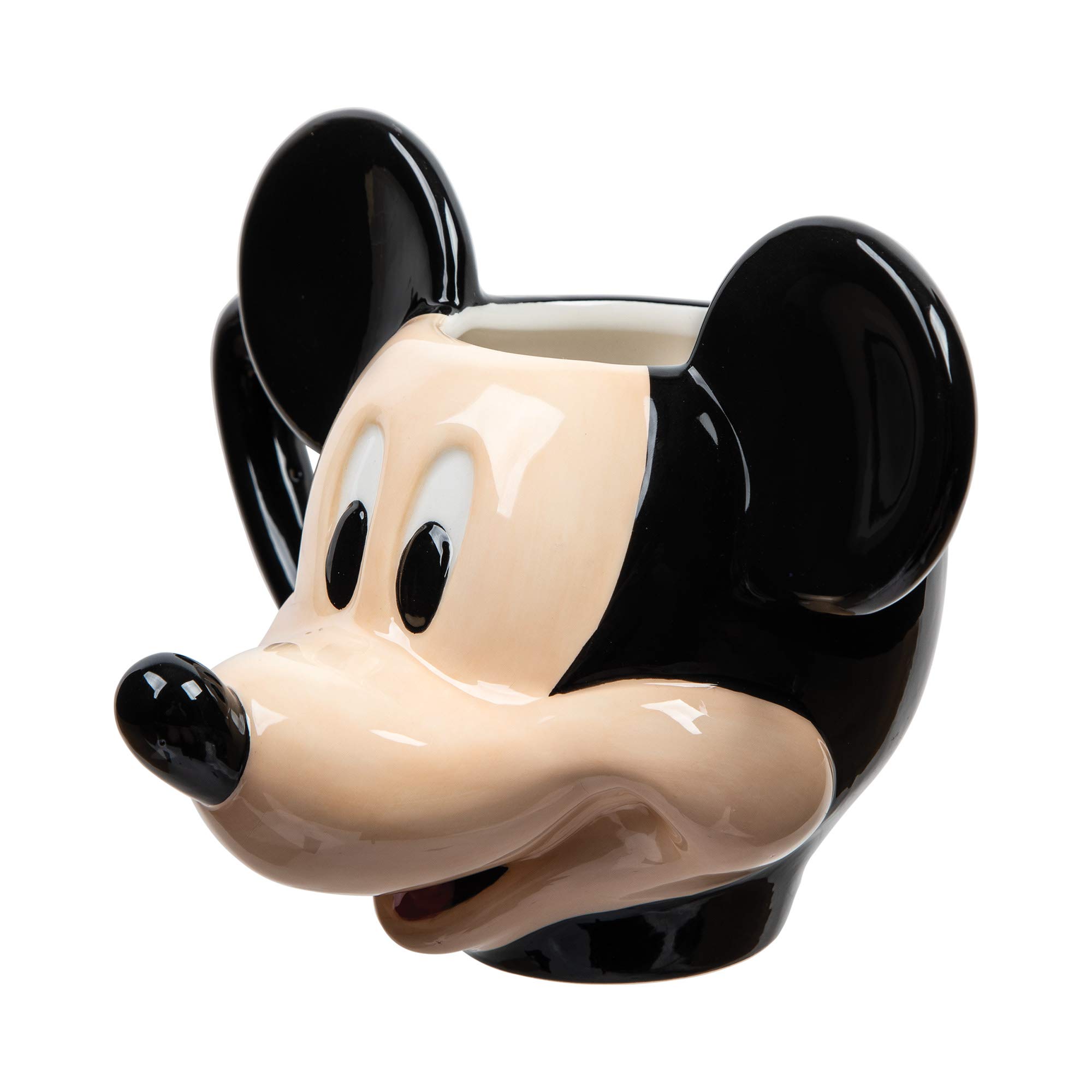 Disney Mickey Mouse Ceramic Coffee Mug - 12oz Sculpted Handle, Perfect for Hot Drinks, Gifts & Disney Fans Collection