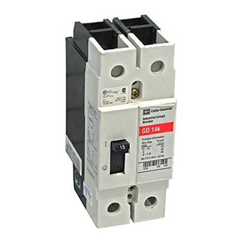 Cutler Hammer GD2015 N 15A 480V 2P Circuit Breaker - New, Industrial & Commercial Electrical Panel Protection for Factories & Power Distribution Systems