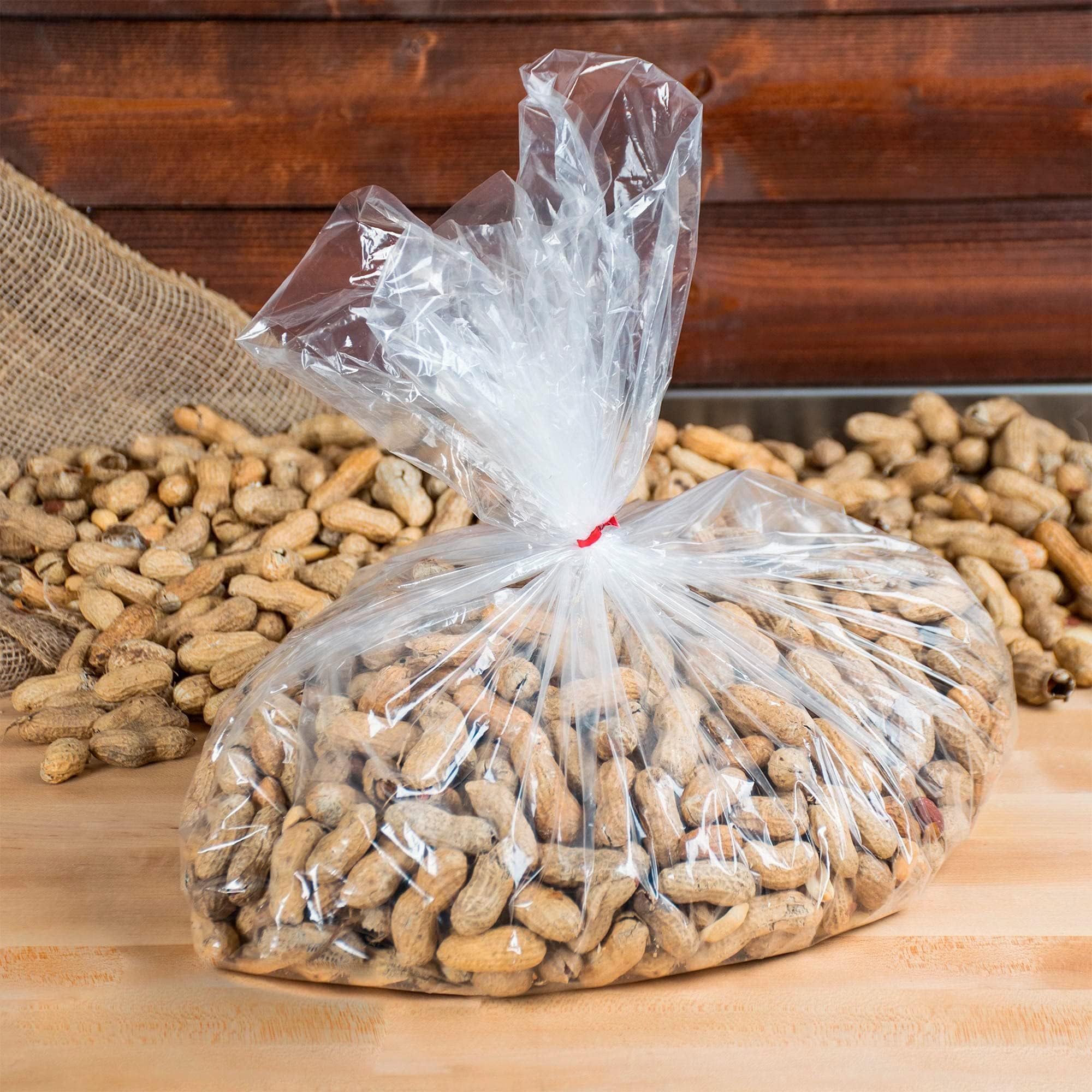 APQ Clear Gusseted Poly Bags - 10x8x20 Inches, Pack of 1000 Waterproof Flat Bottom Plastic Bags with Open Top, 2 Mil Thick for Packaging Popcorn, Cookies, Bread | Perfect for Party Favors, Bakery Goods & Retail Packaging