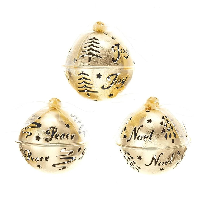 50MM Christmas Hanging Metal Bell Ornament - Decorative Holiday Bells for Xmas Tree, Home, Party & Gift Decorations