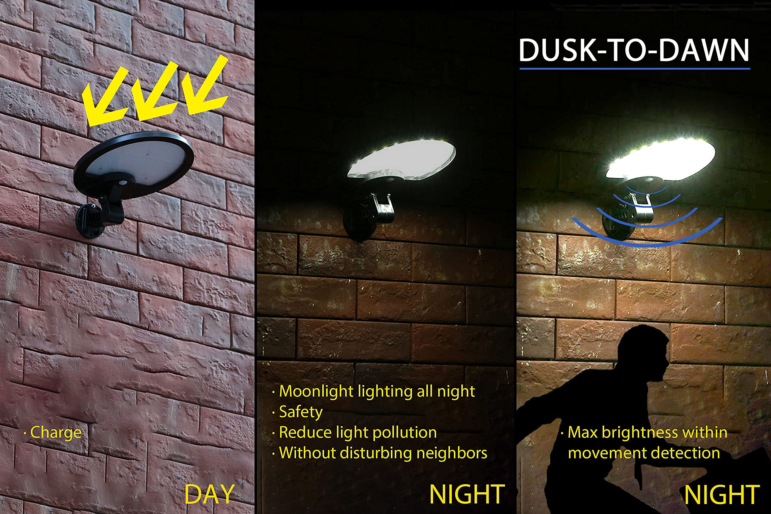 56 LED Solar Security Lights Outdoor - Super Bright Motion Sensor Wall Lights with IP65 Waterproof & Adjustable Angle (0-80°) for Garage, Patio, Garden, Driveway, Yard - Perfect for Nighttime Safety and Landscape Lighting