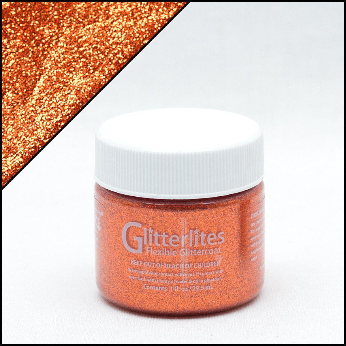 Angelus Orange Glitter Leather Paint - High-Quality for Shoes, Bags & DIY Crafts - Perfect for Customizing & Repairing Leather Goods