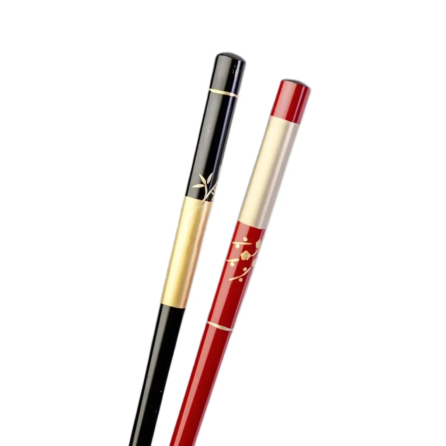 Premium Echizen Shikki Makie Wooden Couple Chopsticks - Handcrafted Japanese Lacquerware with Ichimatsu Pattern - Perfect for Romantic Dinners, Anniversary Gifts & Asian Cuisine Dining