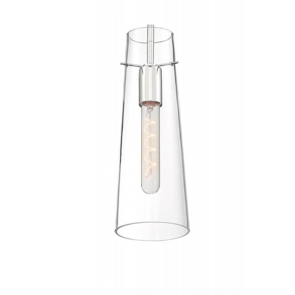 Nuvo Lighting 45923674129 Silver One Light Mini Pendant - Modern Hanging Light Fixture for Kitchen Island, Dining Room, or Bedroom Decor