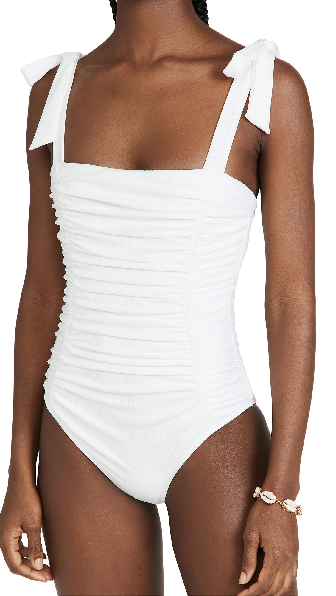 Women's Constance Ruched One Piece Swimsuit - Sexy High Cut Bathing Suit for Beach, Pool & Vacation | Tummy Control & Adjustable Straps