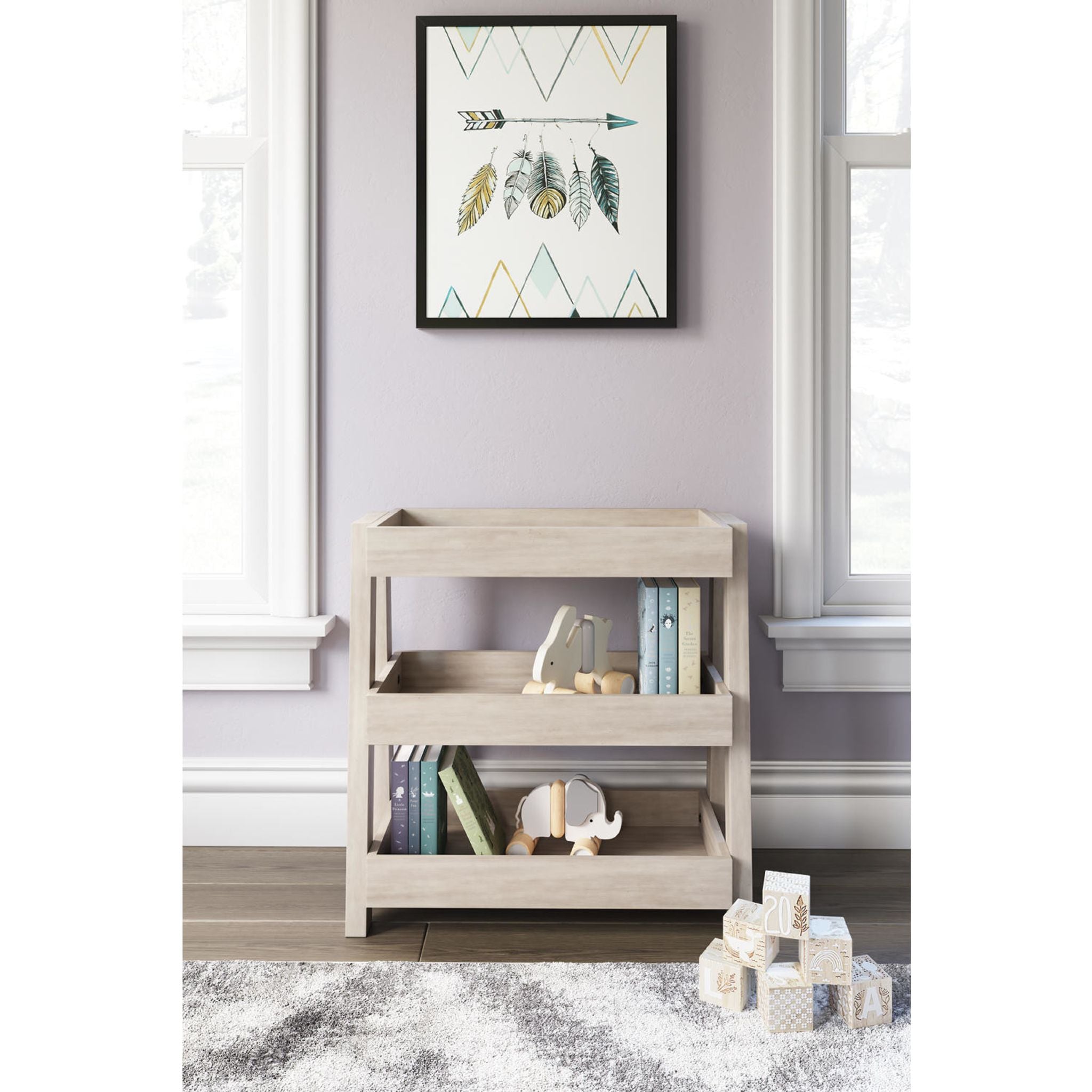 Blariden Modern Accent Table - Light Tan Finish, Small Side Table for Living Room, Bedroom, or Office - Perfect for Decor, Plants, and Books