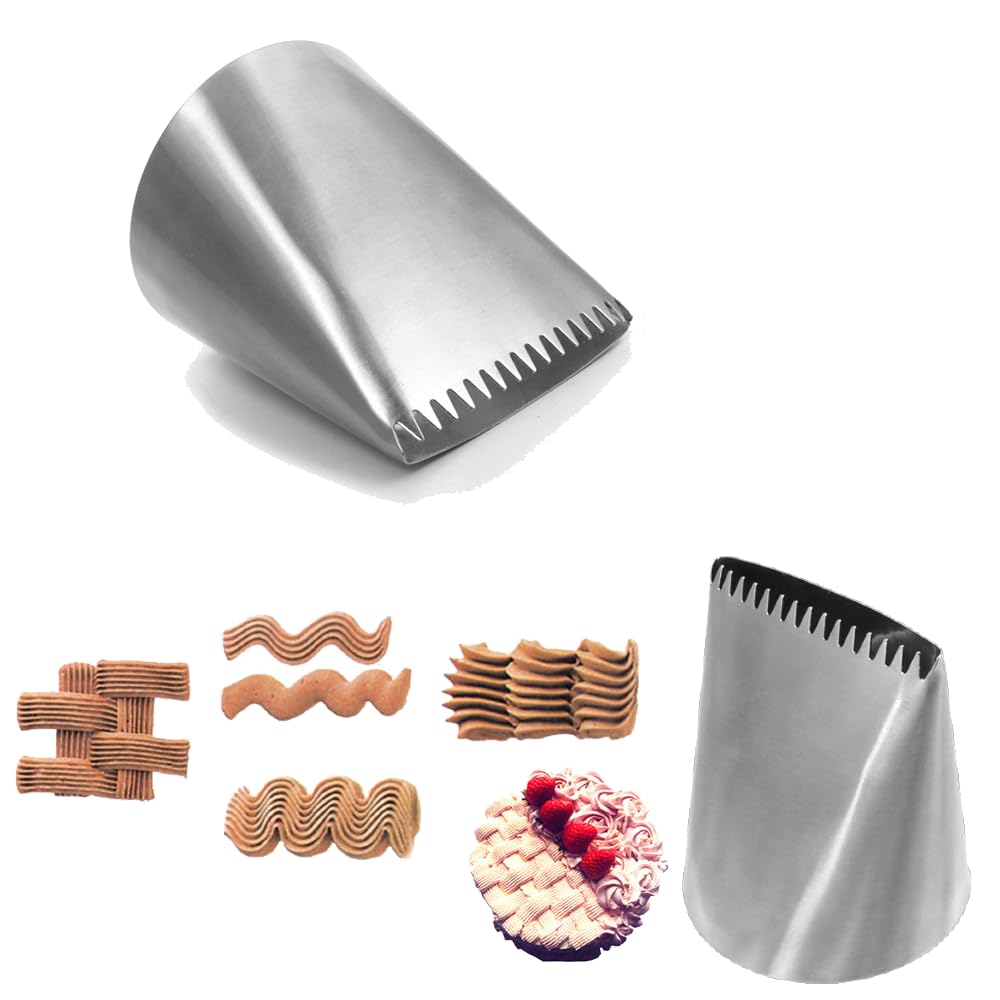 1 PCS Stainless Steel Cake Decorating Nozzles - Large Icing Piping Tips Set for Cupcakes, Pastry, Fondant | Professional Baking Tools for Home Bakers & Wedding Cake Decorating