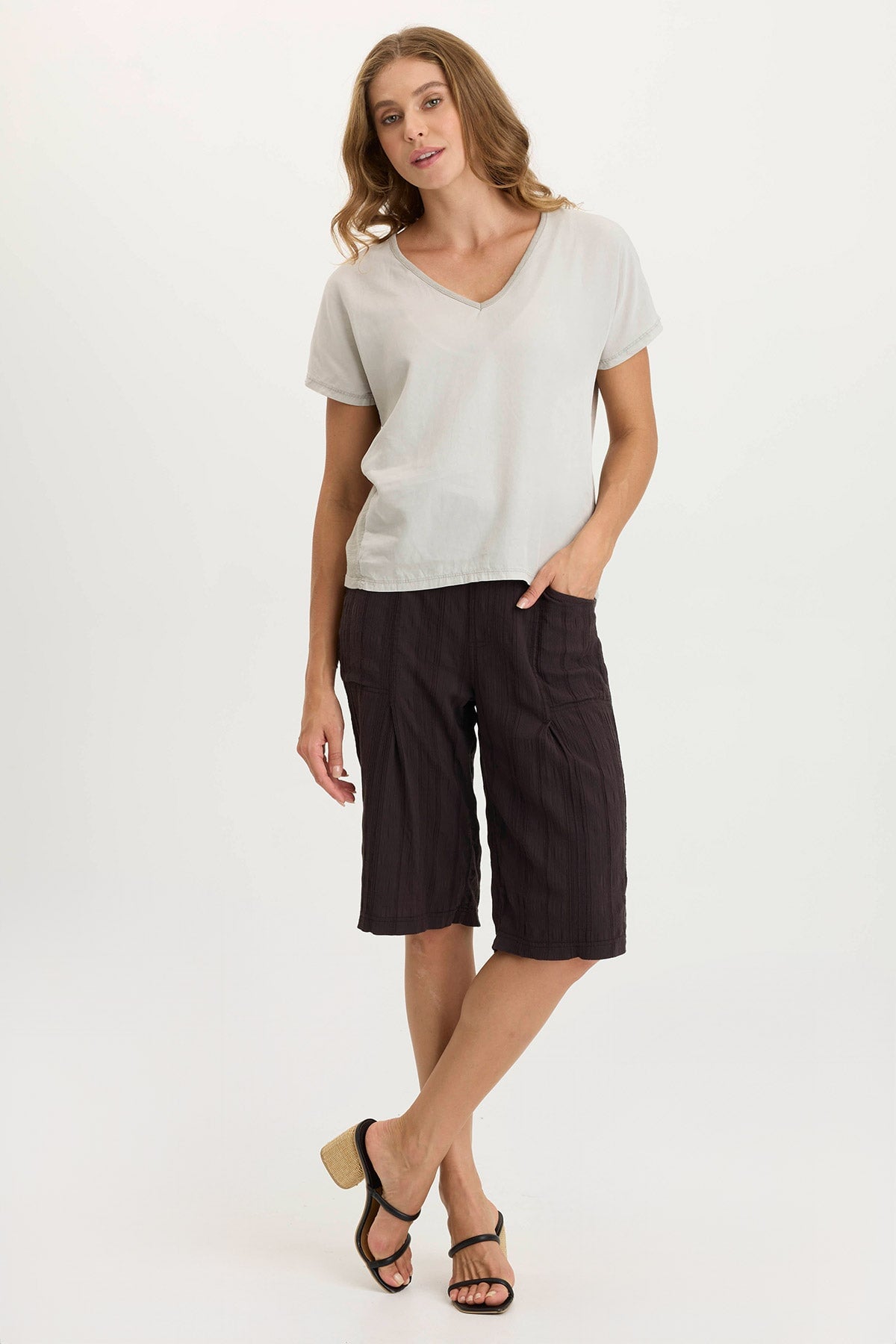 Osbert Textured Gauze Multi Pocket Bermuda Shorts for Men - Casual Summer Beach Shorts with Comfortable Fit & Stylish Design