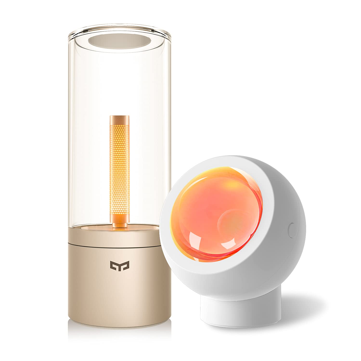 Yeelight Smart Table Lamp & Sunset Lamp - Dimmable LED Night Light with RGB Colors, Alexa & Google Home Compatible for Bedroom, Living Room, Office Decor