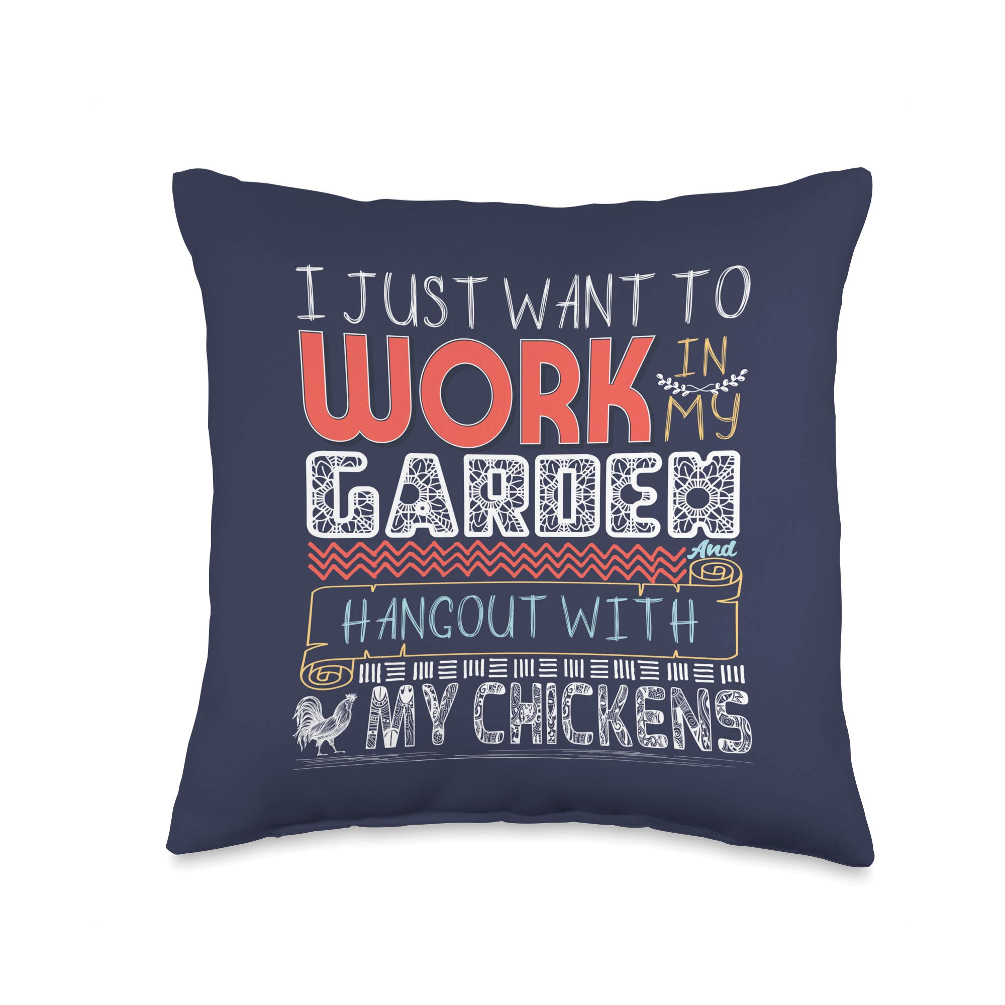 Funny Chicken Throw Pillow - Cute & Soft Decorative Pillow for Couches, Beds & Home Decor - Perfect for Gifts, Living Room & Cozy Relaxation