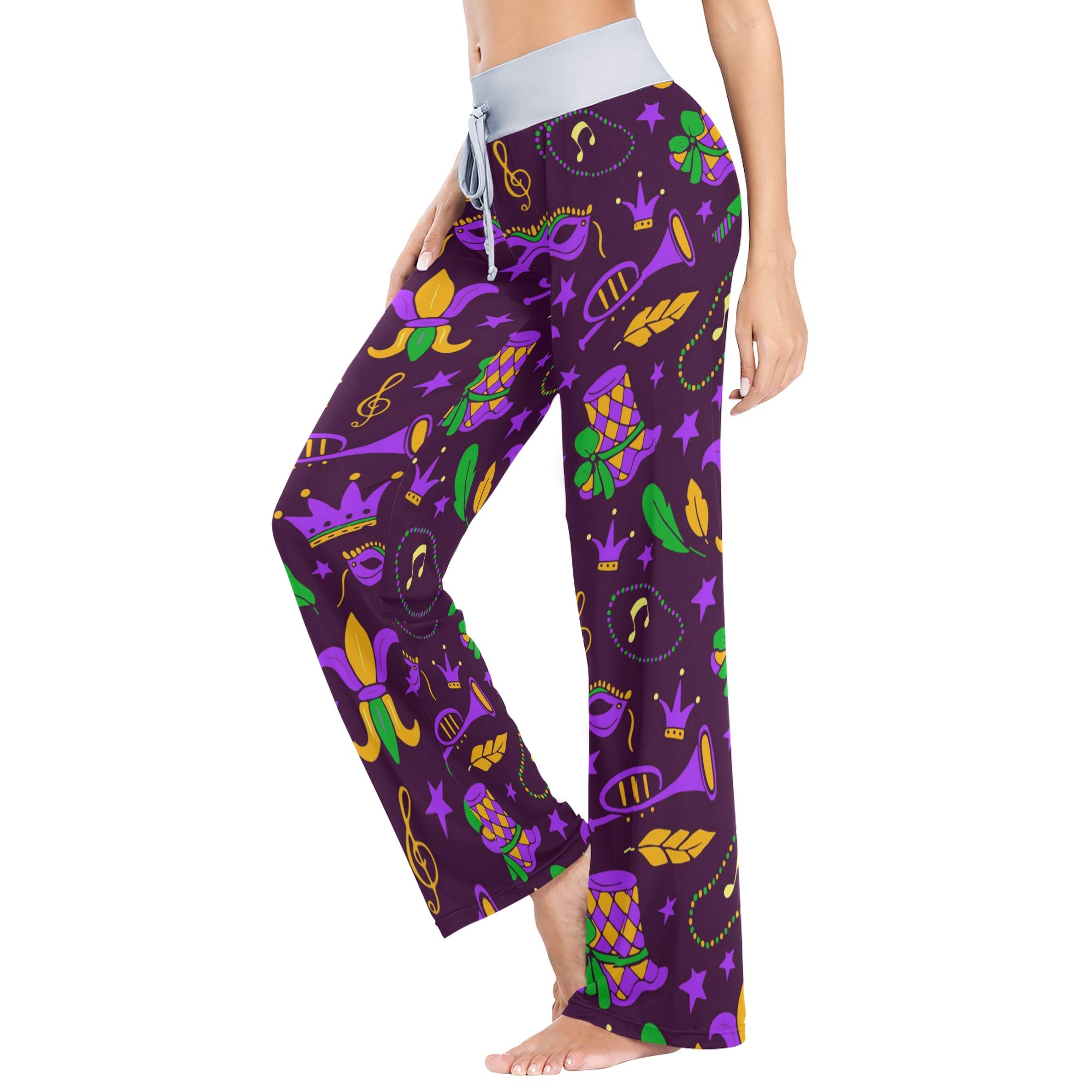 Women's Loose Casual Comfy Pajama Pants with Drawstring - Wide Leg Palazzo Lounge Pants for Sleep, Yoga & Home Relaxation