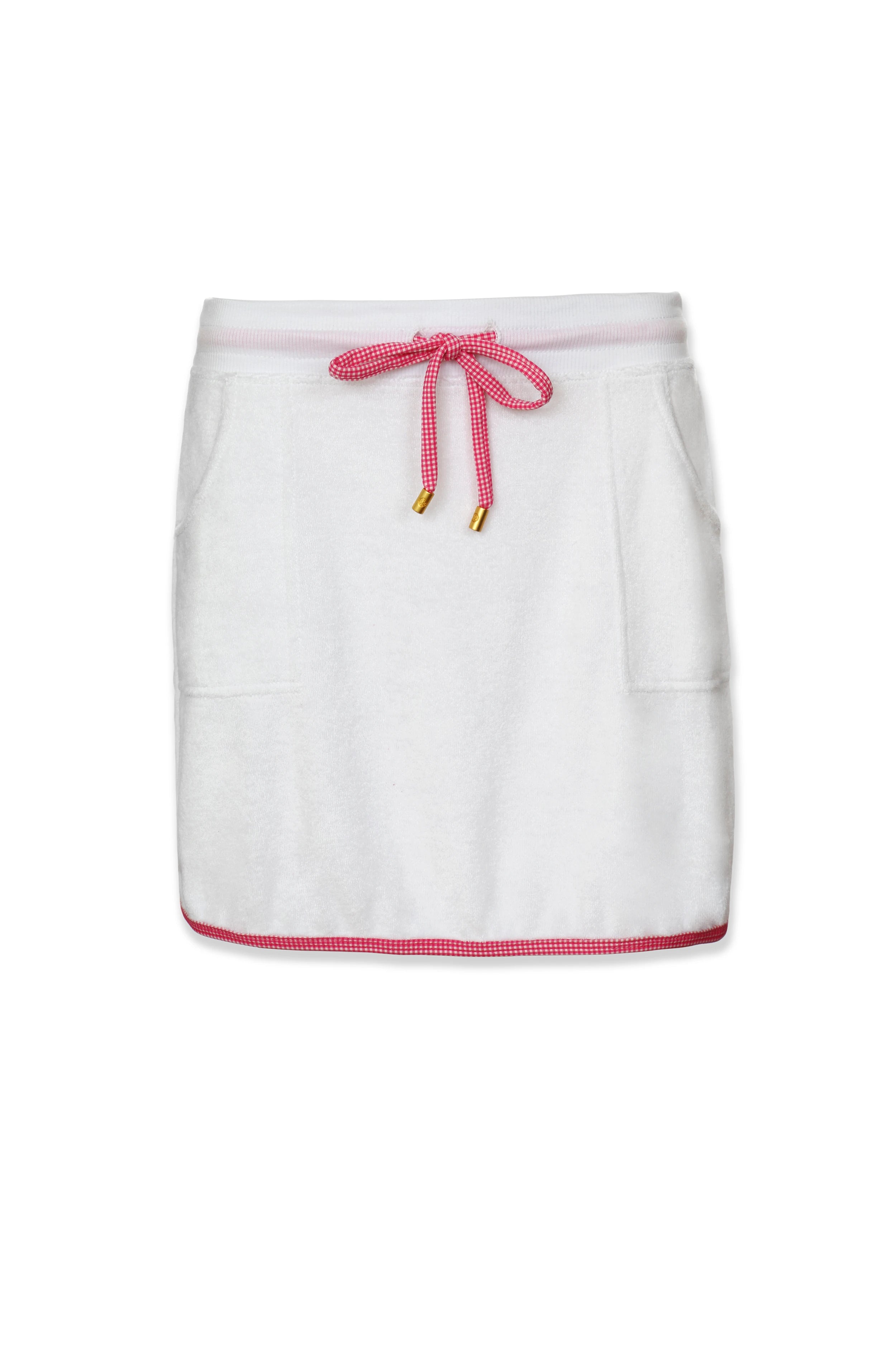 Courtney Skirt Terry Cover Up - Pink Gingham Beach Dress for Women | Perfect for Poolside, Vacation & Summer Outfits