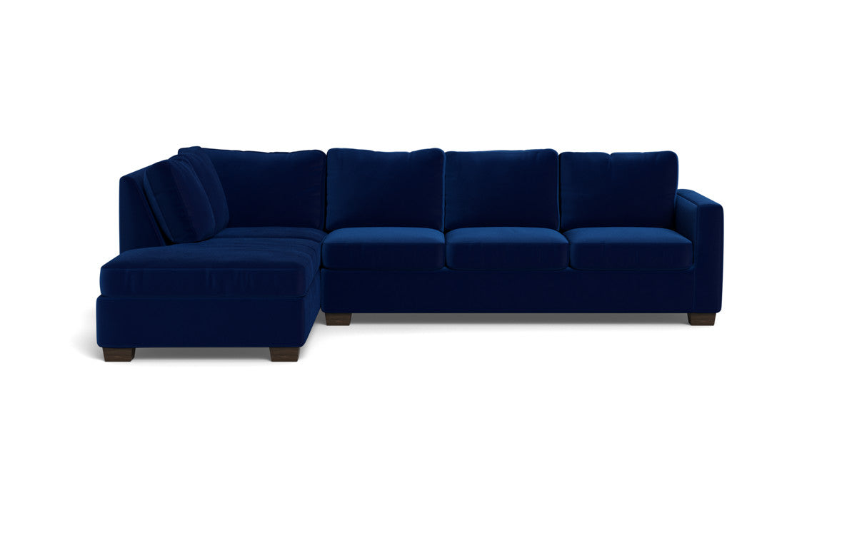 Track 121 Left Chaise Sleeper Sectional Sofa - Modern L-Shaped Convertible Couch with Pull-Out Bed for Living Room, Guest Room & Small Spaces