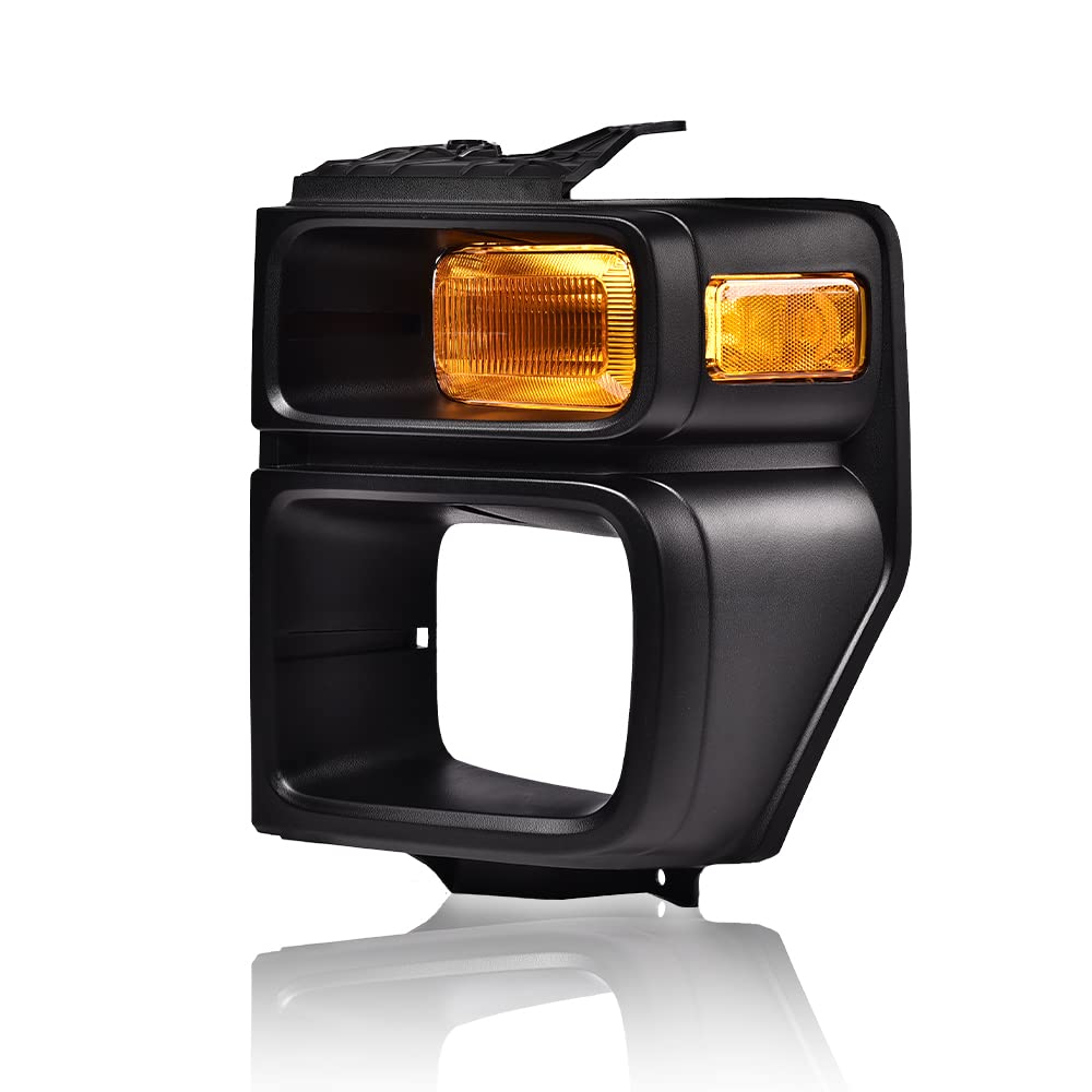 Ford E150/E250/E350 Headlight Trim Bezel & Signal Light (Left) 2008-2019 - Perfect for Parking & Night Driving