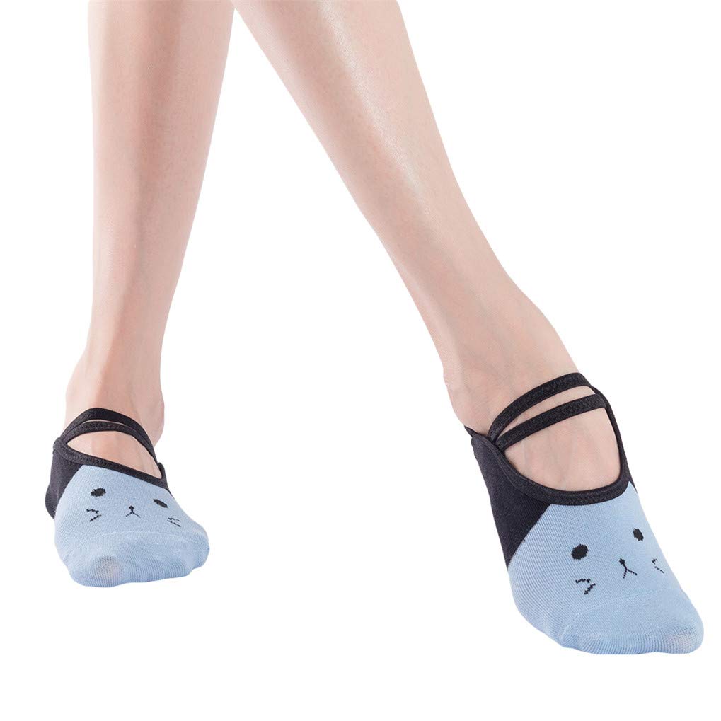 Non-Slip Cat Paw Yoga Socks for Women - Grip Ballet & Pilates Dance Socks with Animal Design - Perfect for Home Workouts, Studio Classes and Relaxation