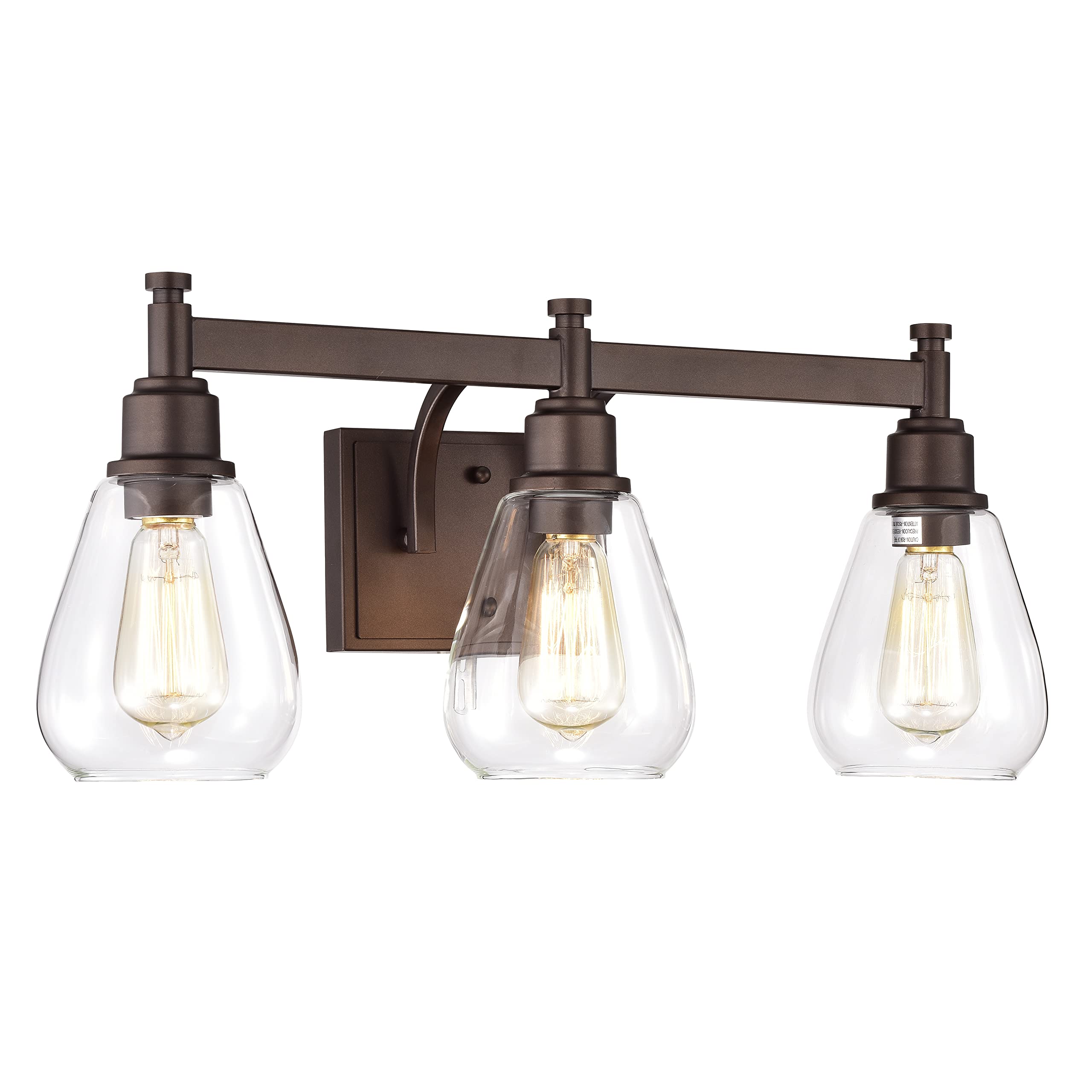 Chloe Lighting Hudson Transitional 3-Light Oil Rubbed Bronze Bathroom Vanity Light Fixture 23