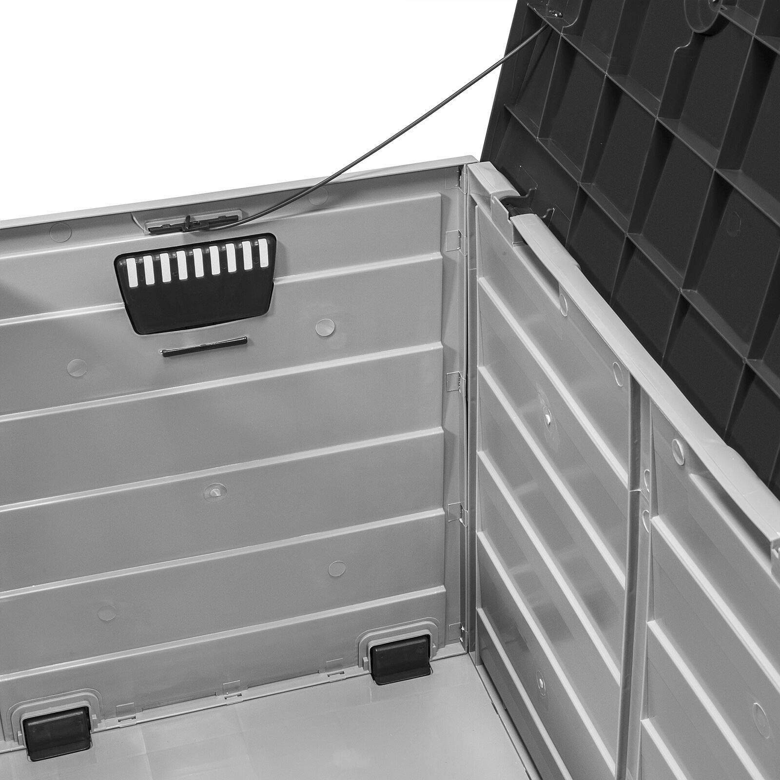 All-Weather UV-Resistant Outdoor Pool Deck Storage Box with Wheels - Perfect for Poolside, Patio, and Garden Organization