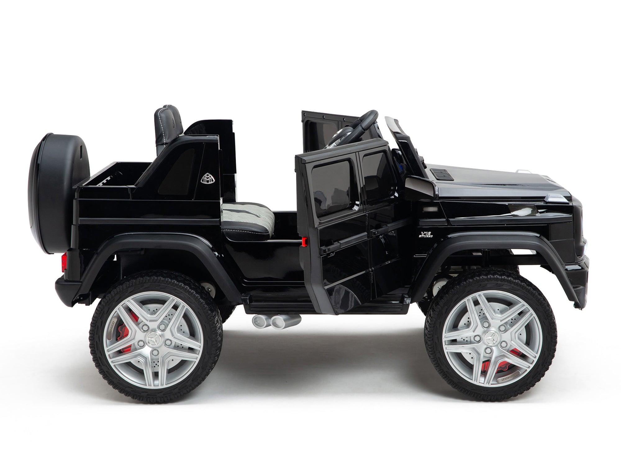 12V Mercedes Maybach G650 Landaulet Kids Ride On Car with Remote Control - Black Electric SUV Toy for Boys & Girls - Perfect for Birthday Gifts, Outdoor Play, and Backyard Fun