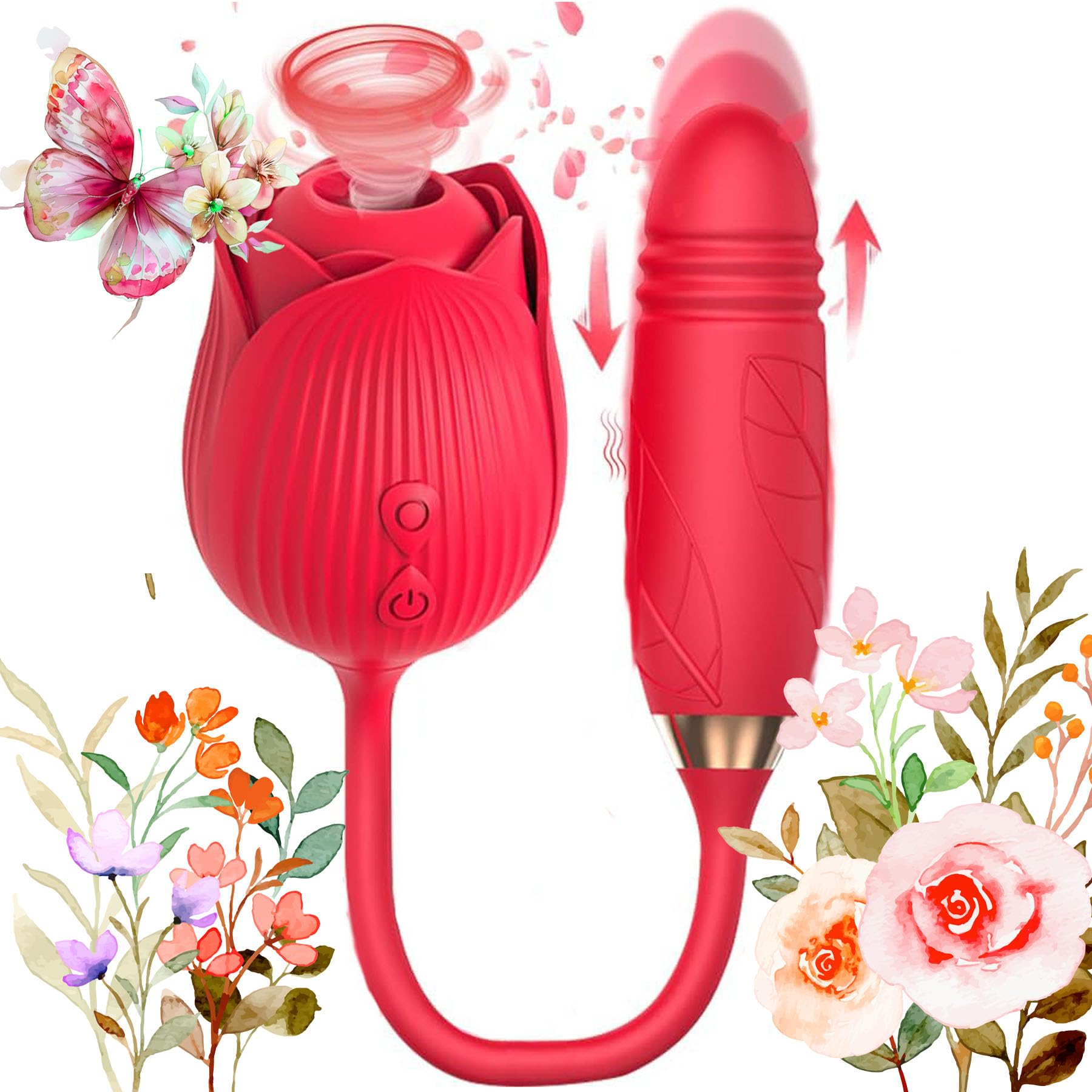 2024 New Upgraded Rose Vibrator for Women - Powerful Clitoral Suction & Vibration Adult Toy - Couples Games & Solo Play - Perfect for Sensual Massage & Intimate Moments