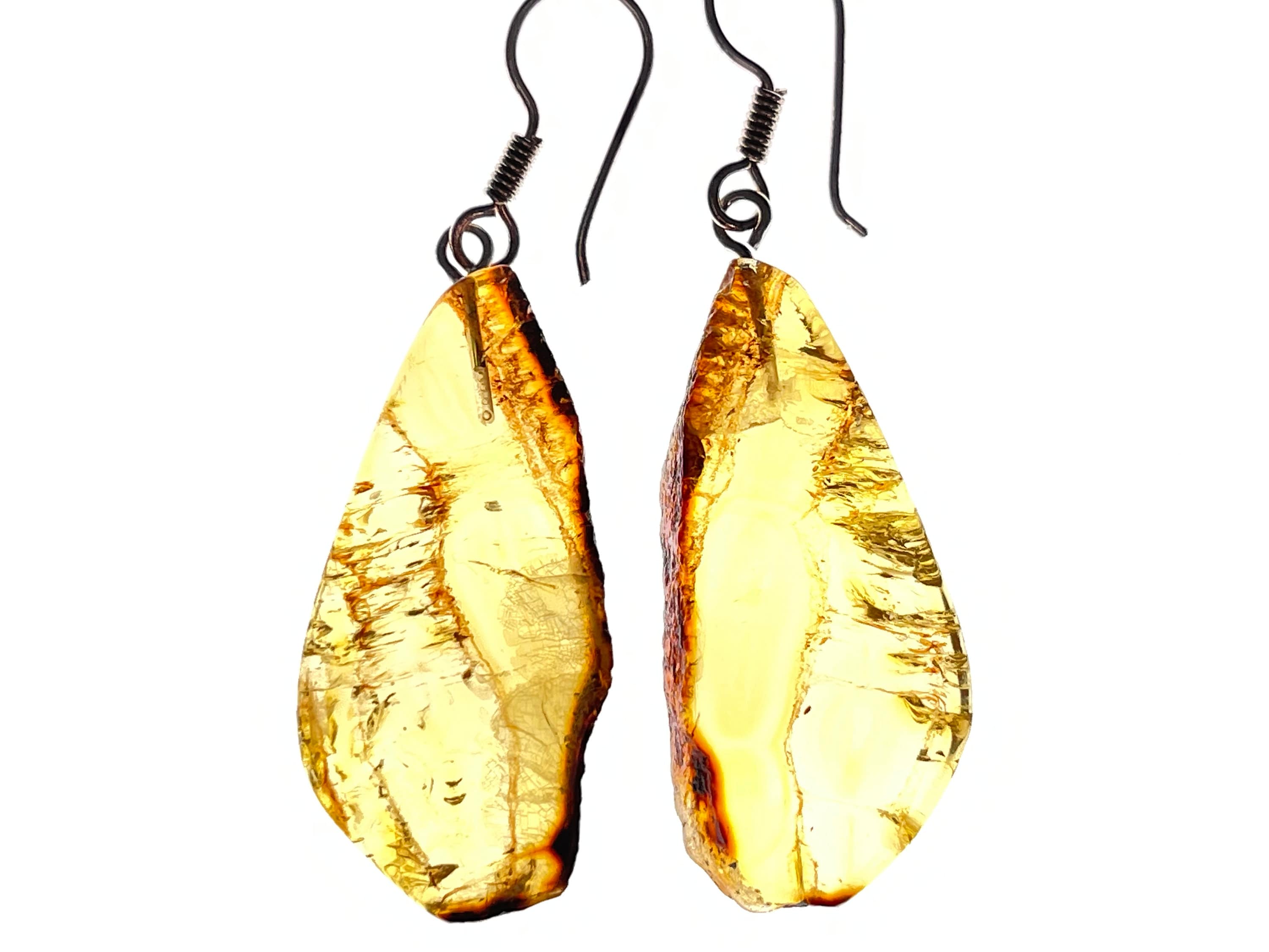 AMBER Crystal Earrings – Handmade Statement Dangle Earrings with Healing Stones | Boho Chic Jewelry for Women, Gift for Her, Spiritual Healing & Everyday Wear
