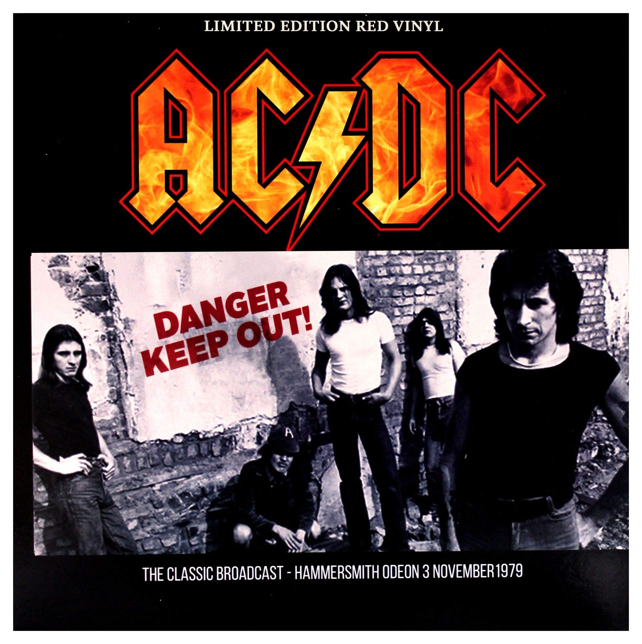 AC/DC - Danger - Keep Out! Limited Edition Red Vinyl LP - Rock Music Collectible for Home & Party Playback