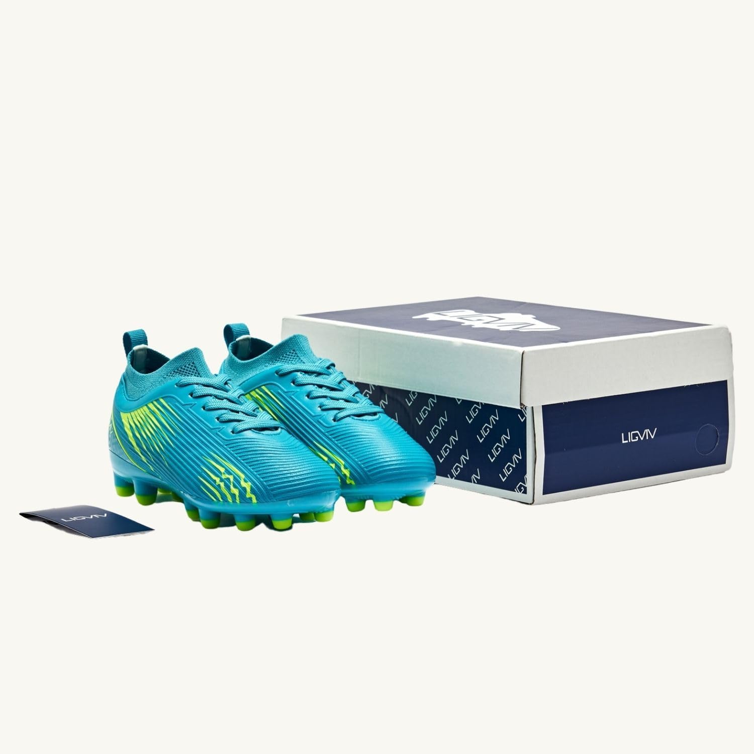 **Kids Soccer Cleats for Boys & Girls - Dynamic Collar Football Shoes for Firm Ground - Toddler/Little Kid/Big Kid Sizes - Perfect for Outdoor Matches & Training**