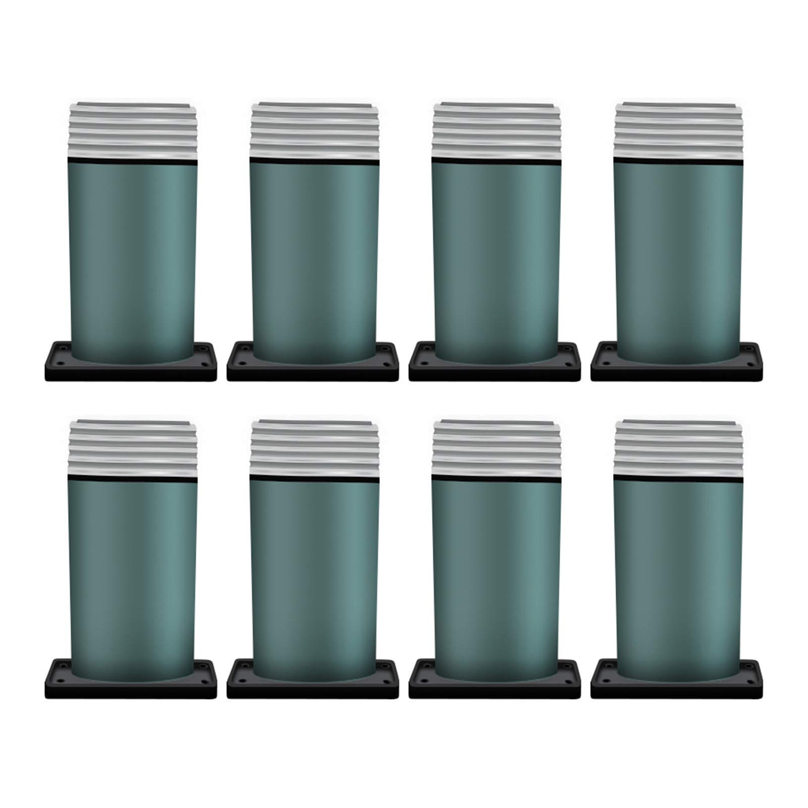 8pcs Adjustable Furniture Legs - Round Replacement Feet for Tables, Sofas, Cabinets, Desks & Beds (80mm, Blue) - Perfect for Home Office, Living Room & Bedroom Furniture Upgrades
