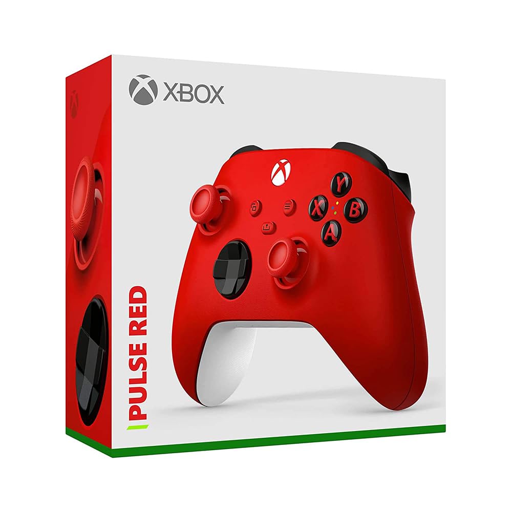 Microsoft QAU-00011 Xbox Wireless Controller 2-Pack - Pulse Red | Compatible with Xbox Series X/S & Xbox One | Ergonomic Design for Gaming, Streaming & Multiplayer Sessions