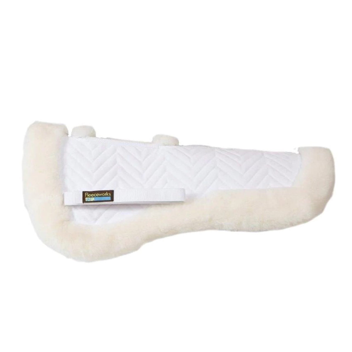 Fleeceworks Therawool Half Pad with Wither Relief for Horses - Breathable Wool Saddle Pad for Comfort & Performance - Ideal for Dressage, Jumping & Trail Riding