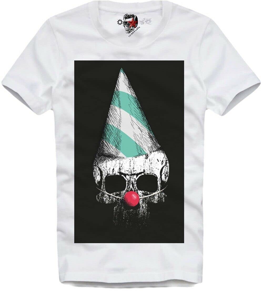 Killer Clown Skull T-Shirt - Horror Movie Inspired Pennywise & Jack in the Box Design | Perfect for Halloween Costumes, Cosplay & Horror Fans