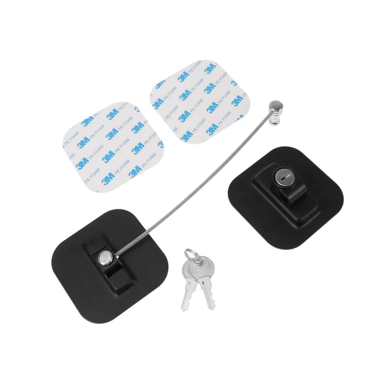 Child Proof Window Locks (3-Pack) - Baby Safety Black Cable Locks for Sliding Windows - Easy Install No Drill Security - Perfect for Homes with Toddlers & Pets
