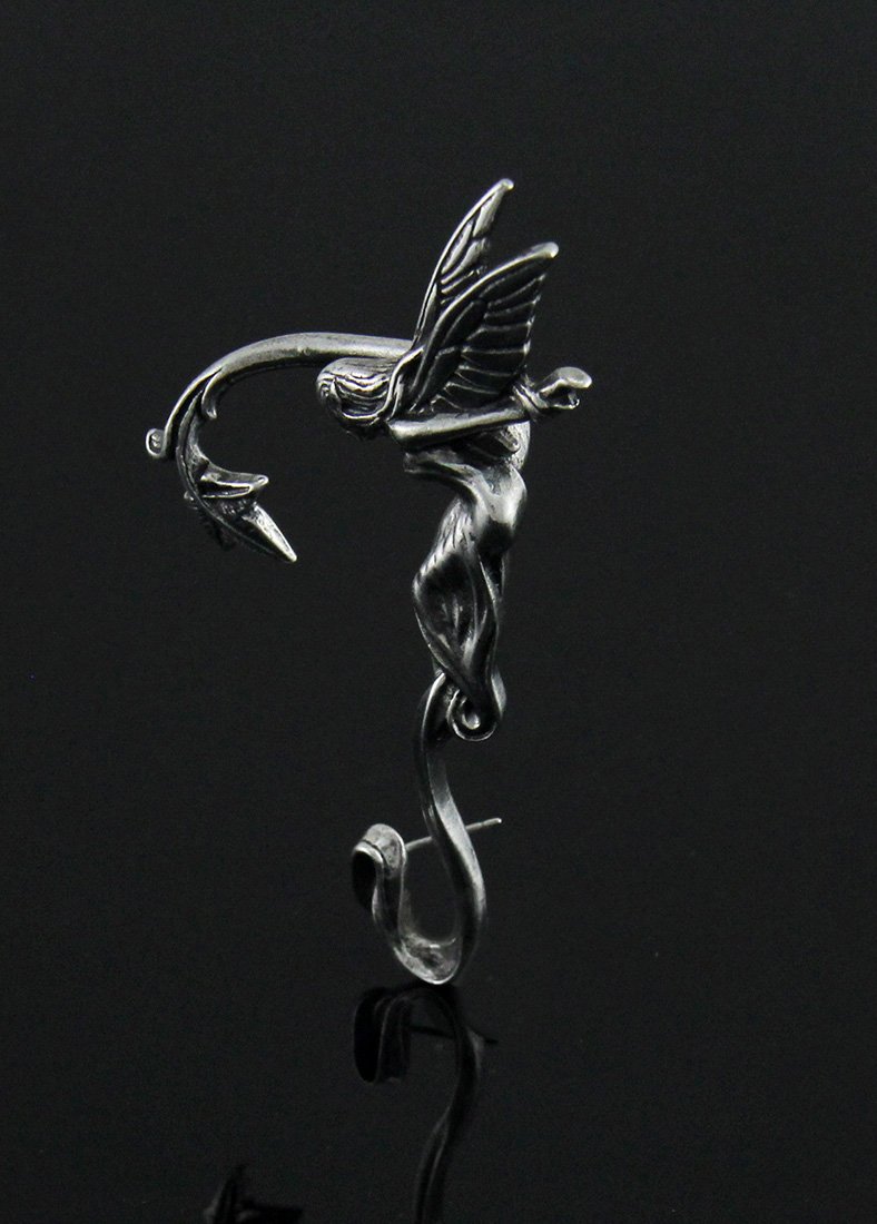 Alchemy Gothic Whispering Fairy Ear Wrap - Elegant Gothic Jewelry for Women | Perfect for Halloween, Cosplay, and Fantasy Events
