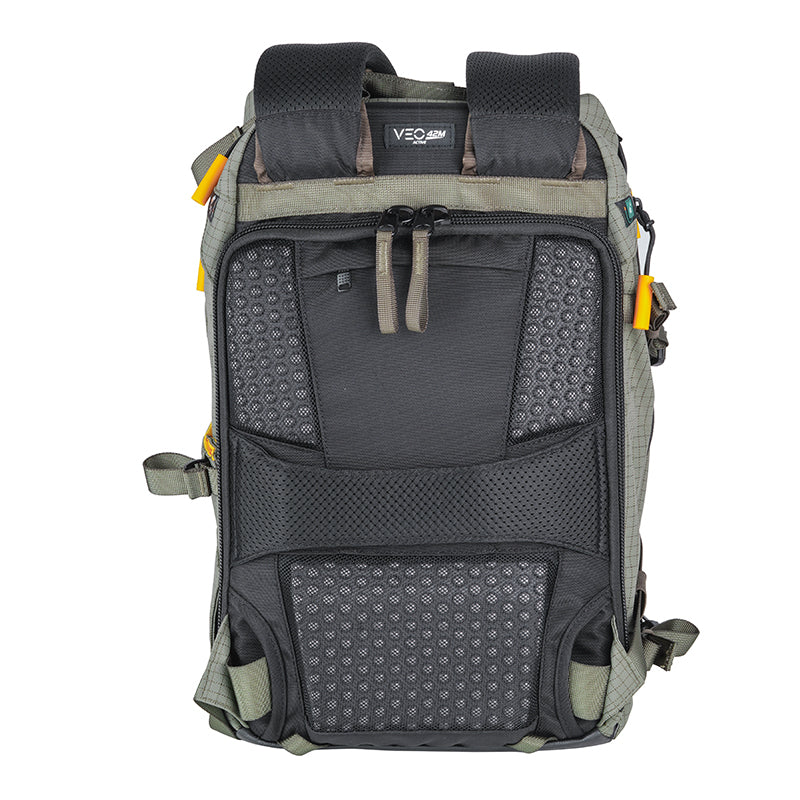 VEO Active 42M Khaki Green Camera Backpack with USB Charger Port - Waterproof DSLR Bag for Travel, Hiking & Photography | Fits Laptop & Camera Gear